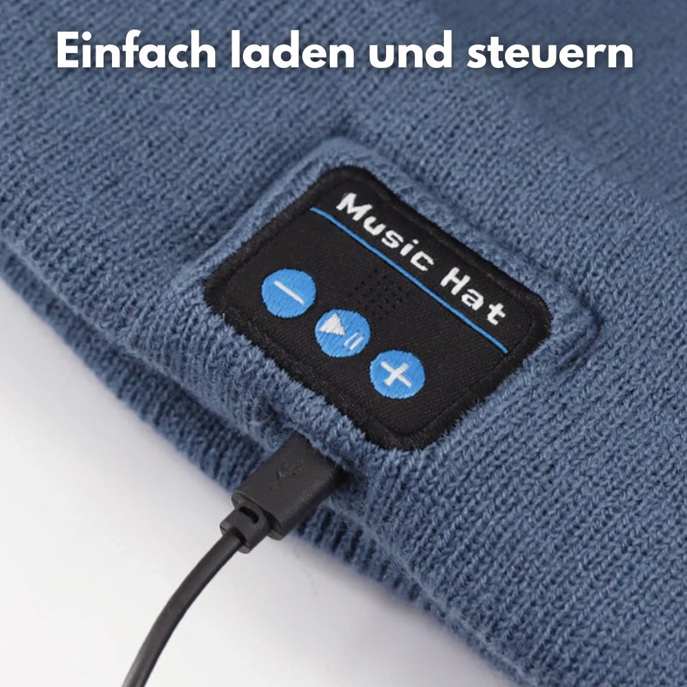 BrightNote™ - Strickmütze mit LED-Licht und Lautsprechern