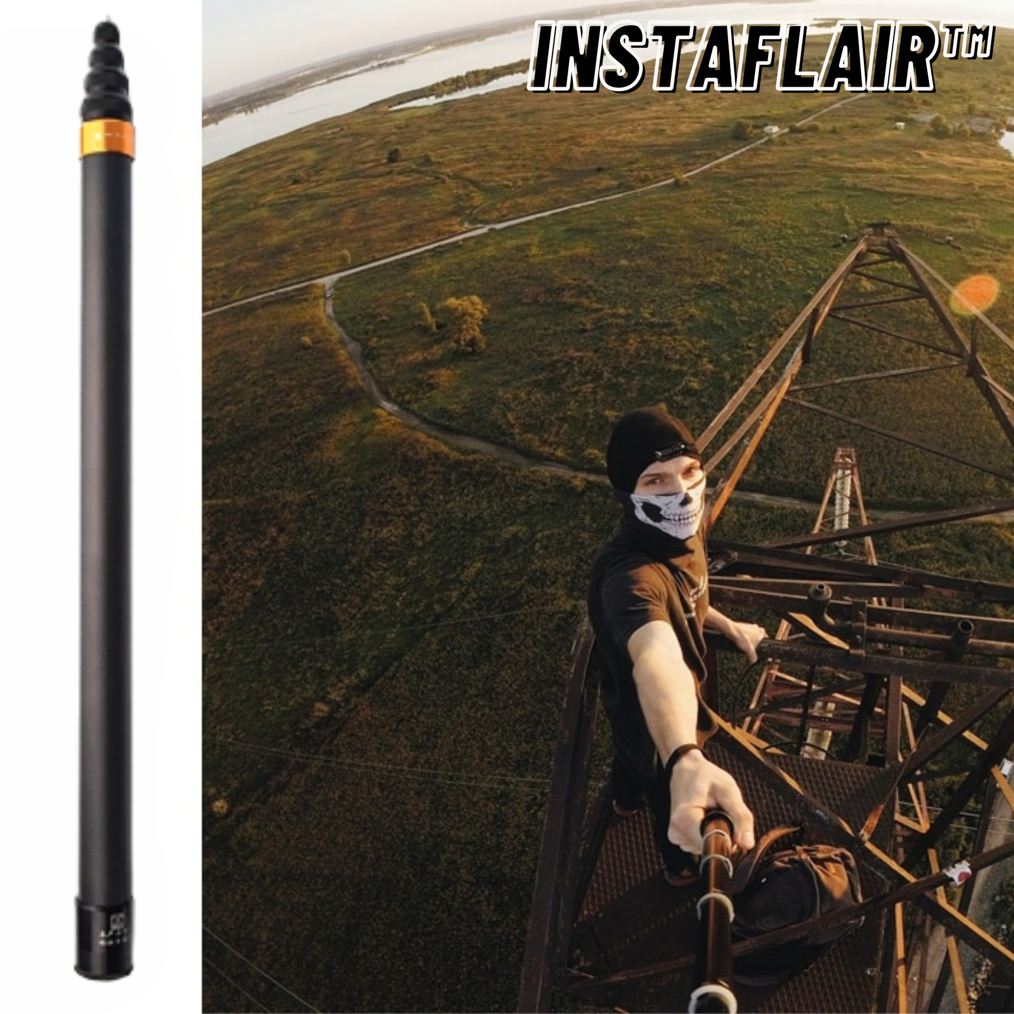 InstaFlair™️ I Unsichtbarer verlängerter Selfie-Stick für insta360