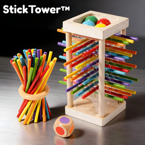 StickTower™ - Holzstab-Farbenfrohes Spiel