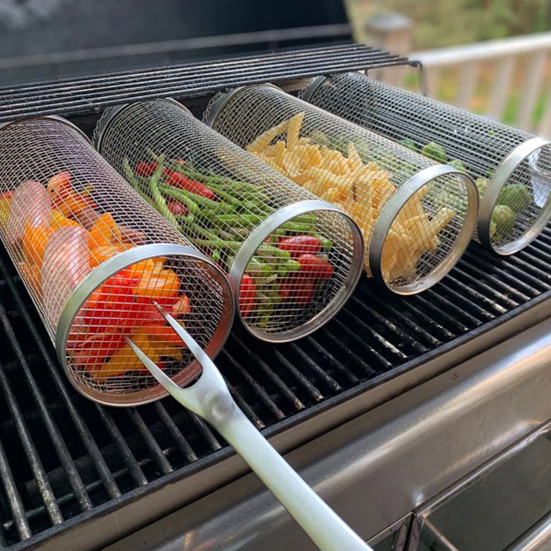 RollGrill™ - Rollender Grillkorb (2 Stück)