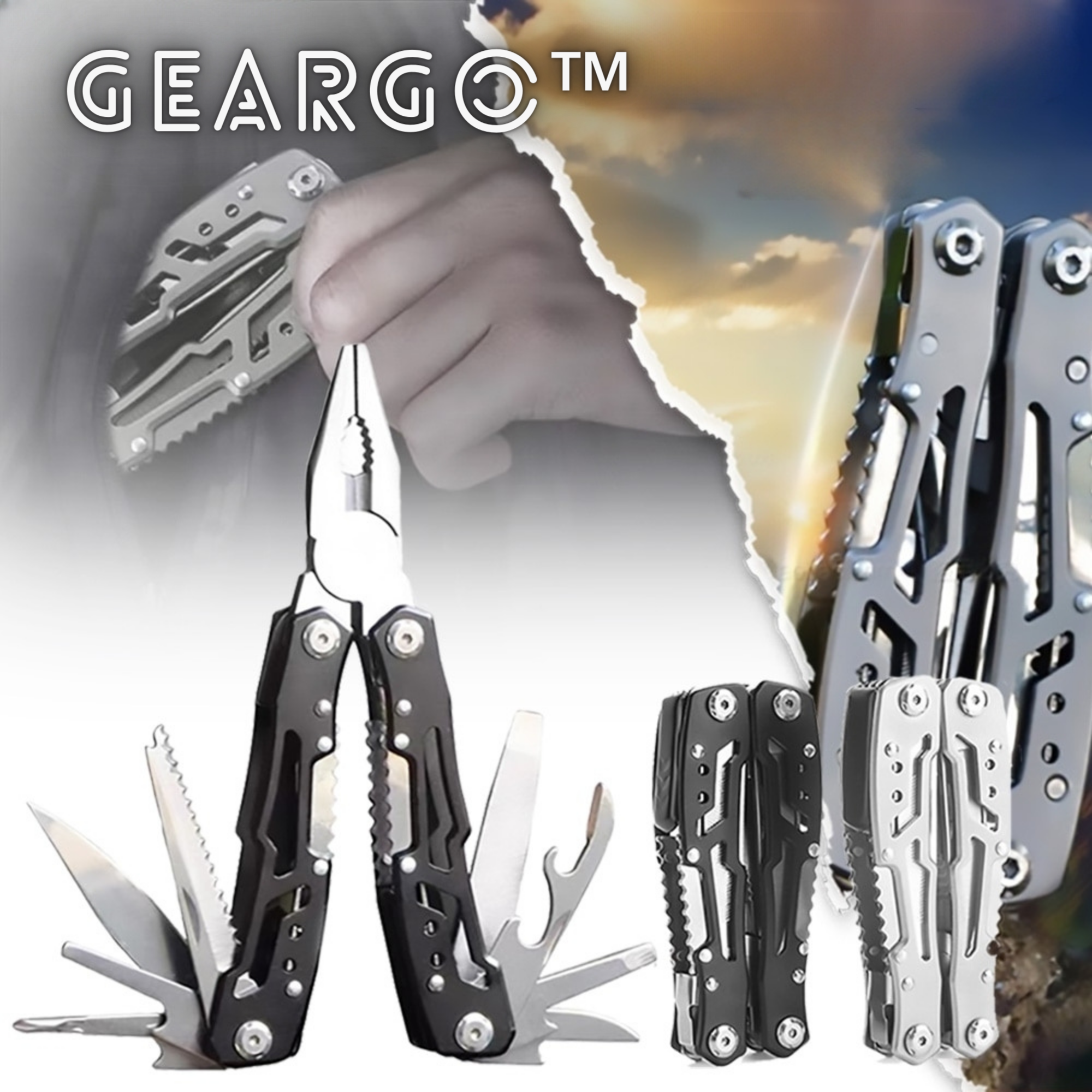 GearGo™️ I Multifunktions-Klappzange mit Messer