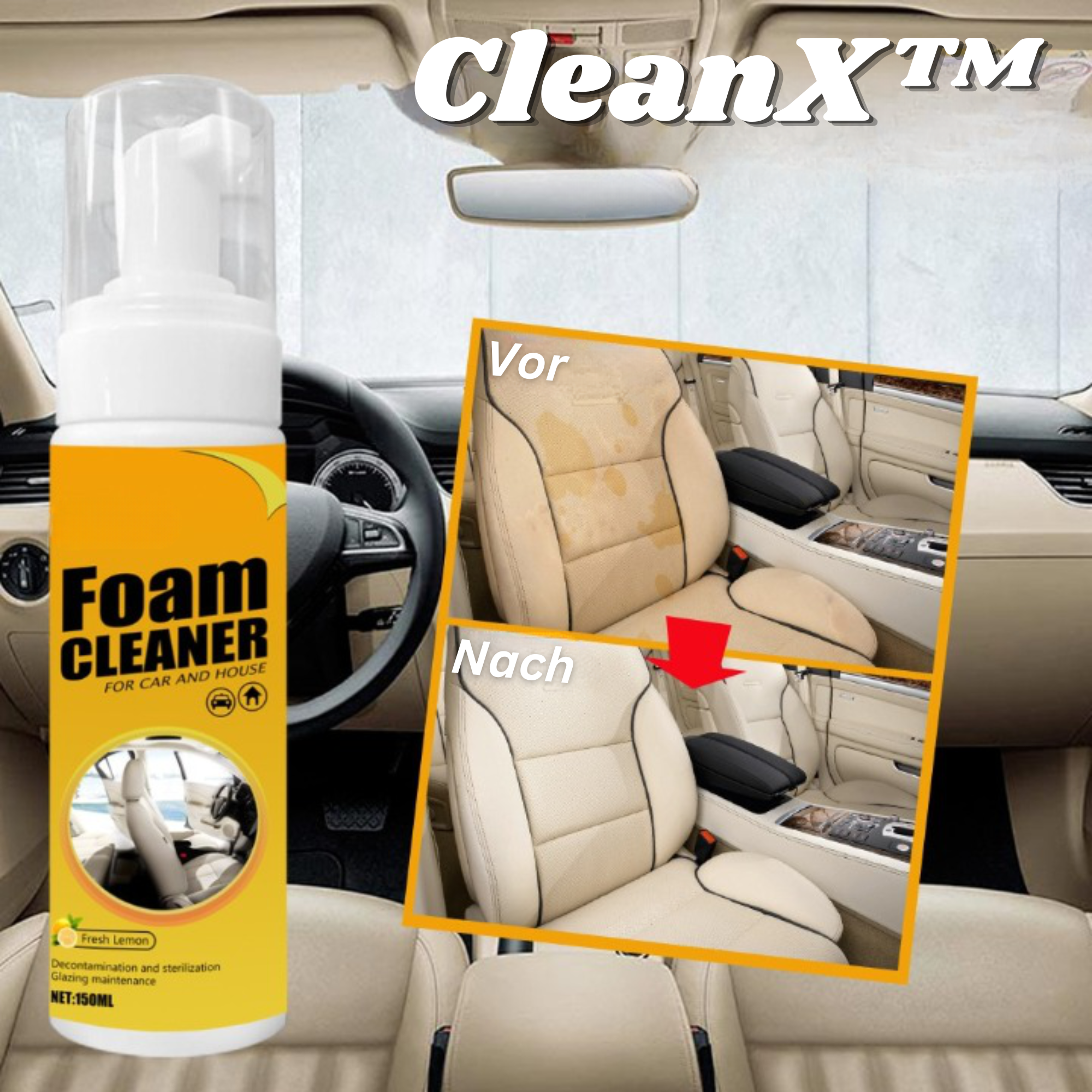 CleanX™️ I Reinigungsspray auf Schaumbasis