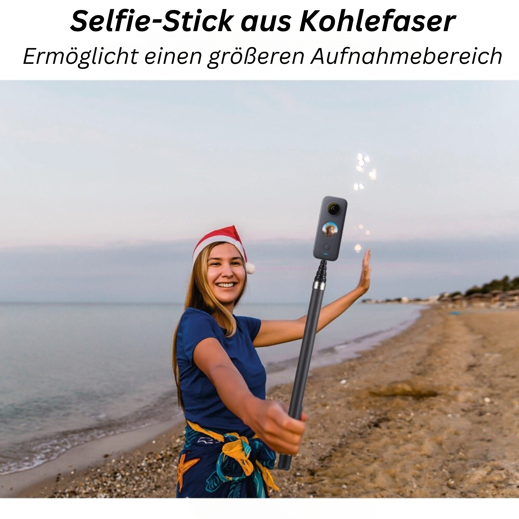 InstaFlair™️ I Unsichtbarer verlängerter Selfie-Stick für insta360