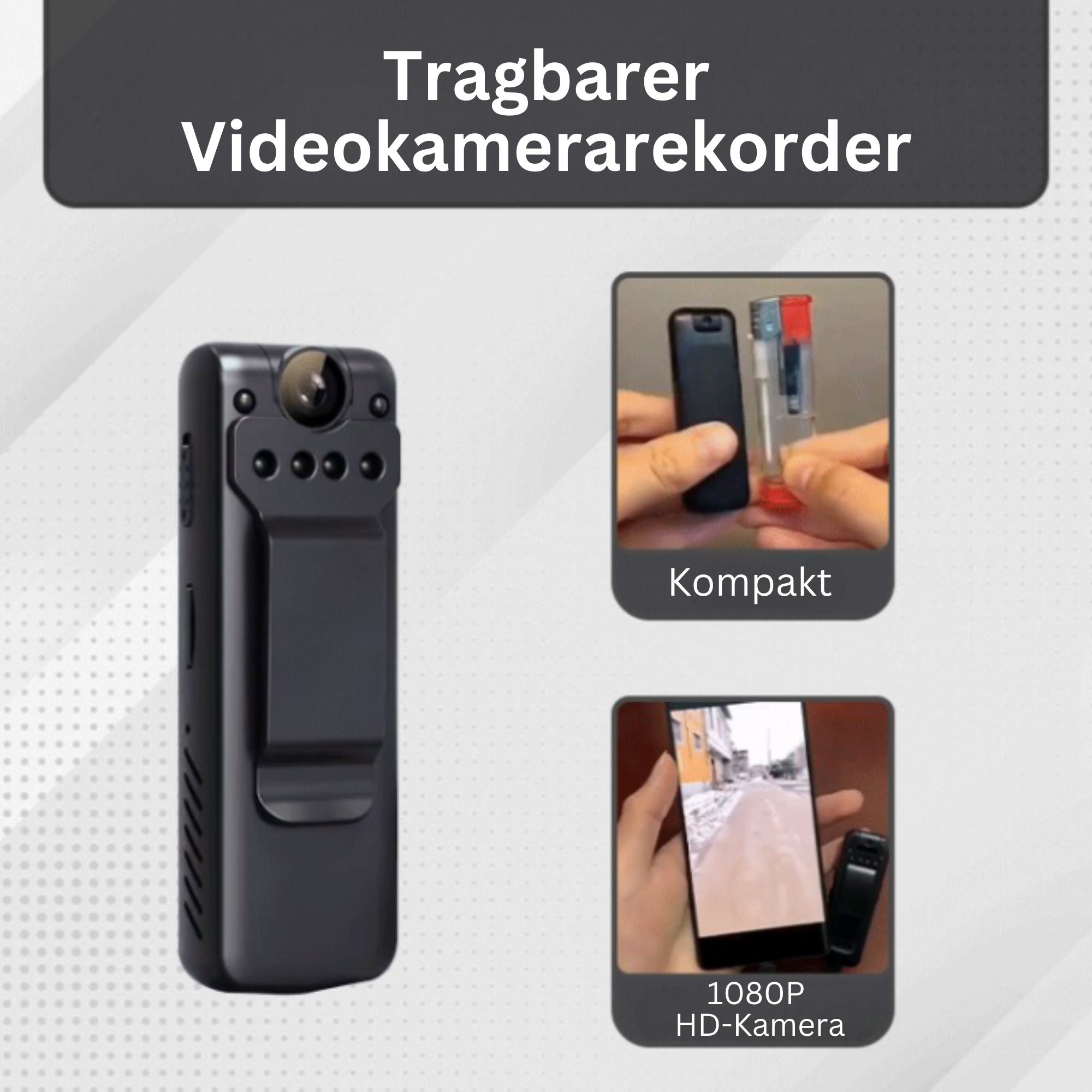 SpyView™️ I Tragbarer Videokamerarekorder