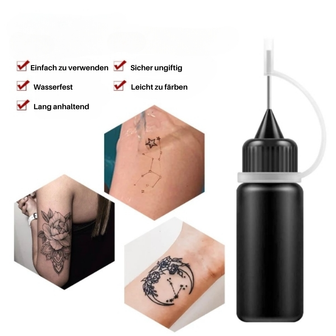 TattoStamps™ Temporäre Tattoo Flüssigkeit und Vorlagen (1+1 Satz GRATIS)
