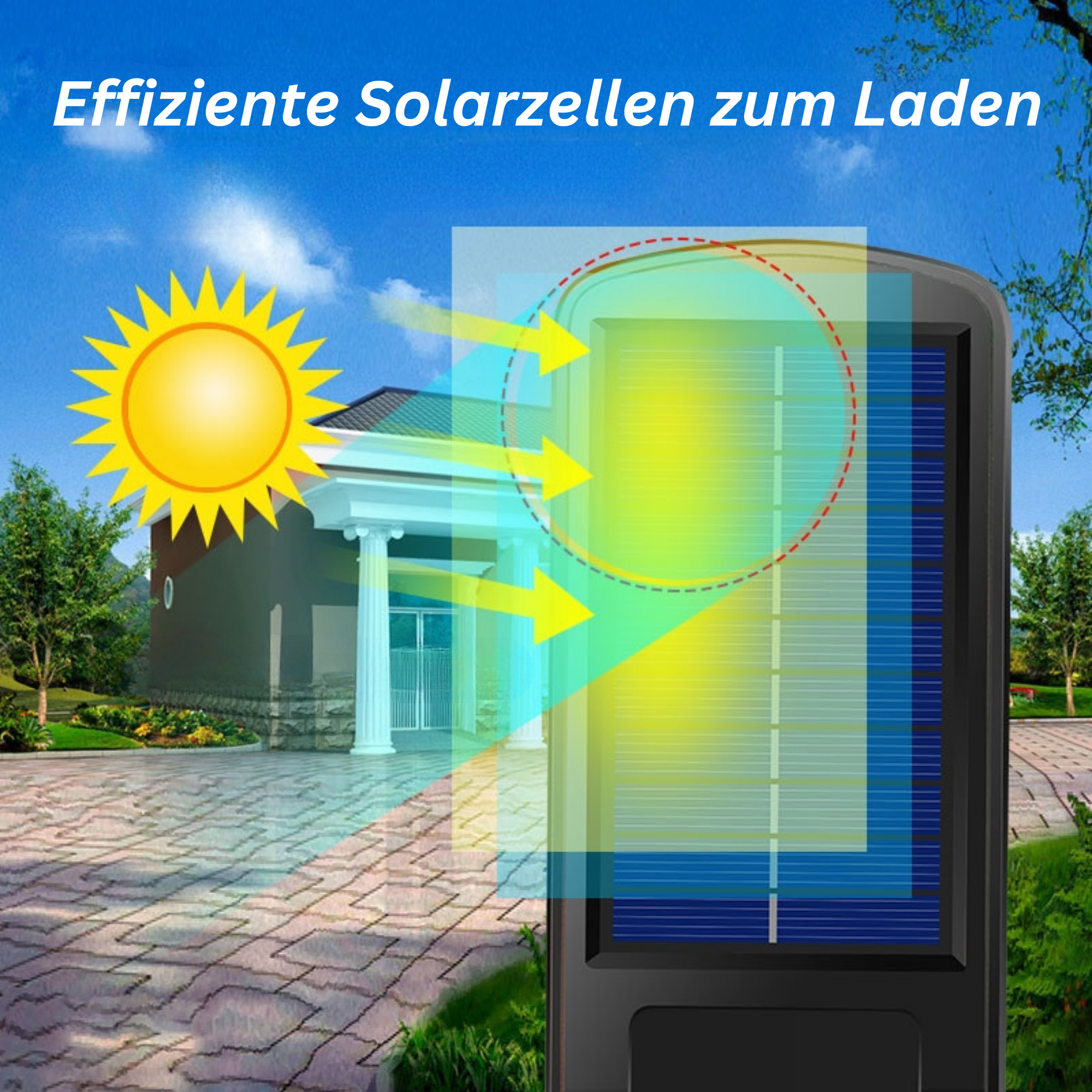 SolarBeam™ - Solarbetriebene Außenleuchte