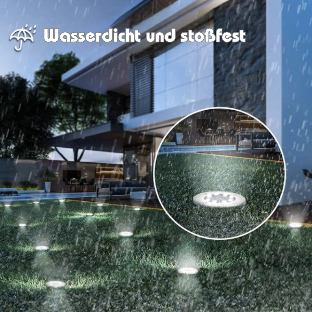SolarGlow™ Wasserdichte solarbetriebene Gartenleuchten (1+1 GRATIS)