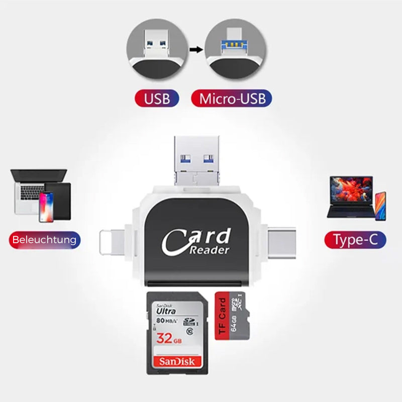 QuadPro™ 4 in 1 universeller SD-TF-Kartenleser