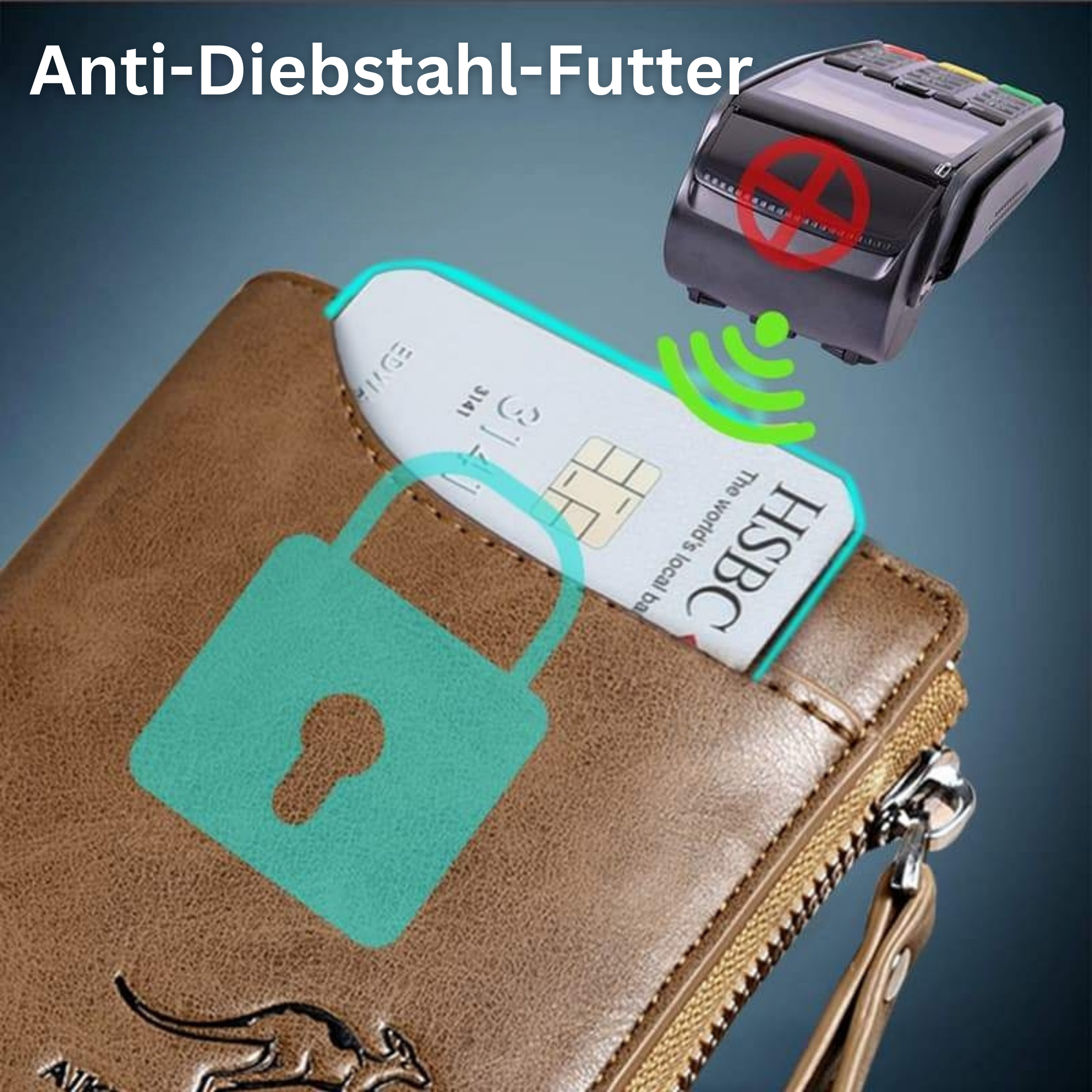 SecureCard™️ I RFID-PU-Leder-Geldbörse