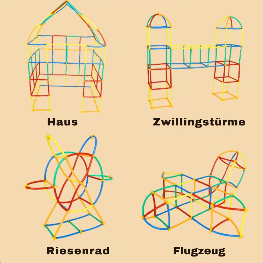 Strawtix™ - Stroh-Konstruktionsspielzeug-Satz