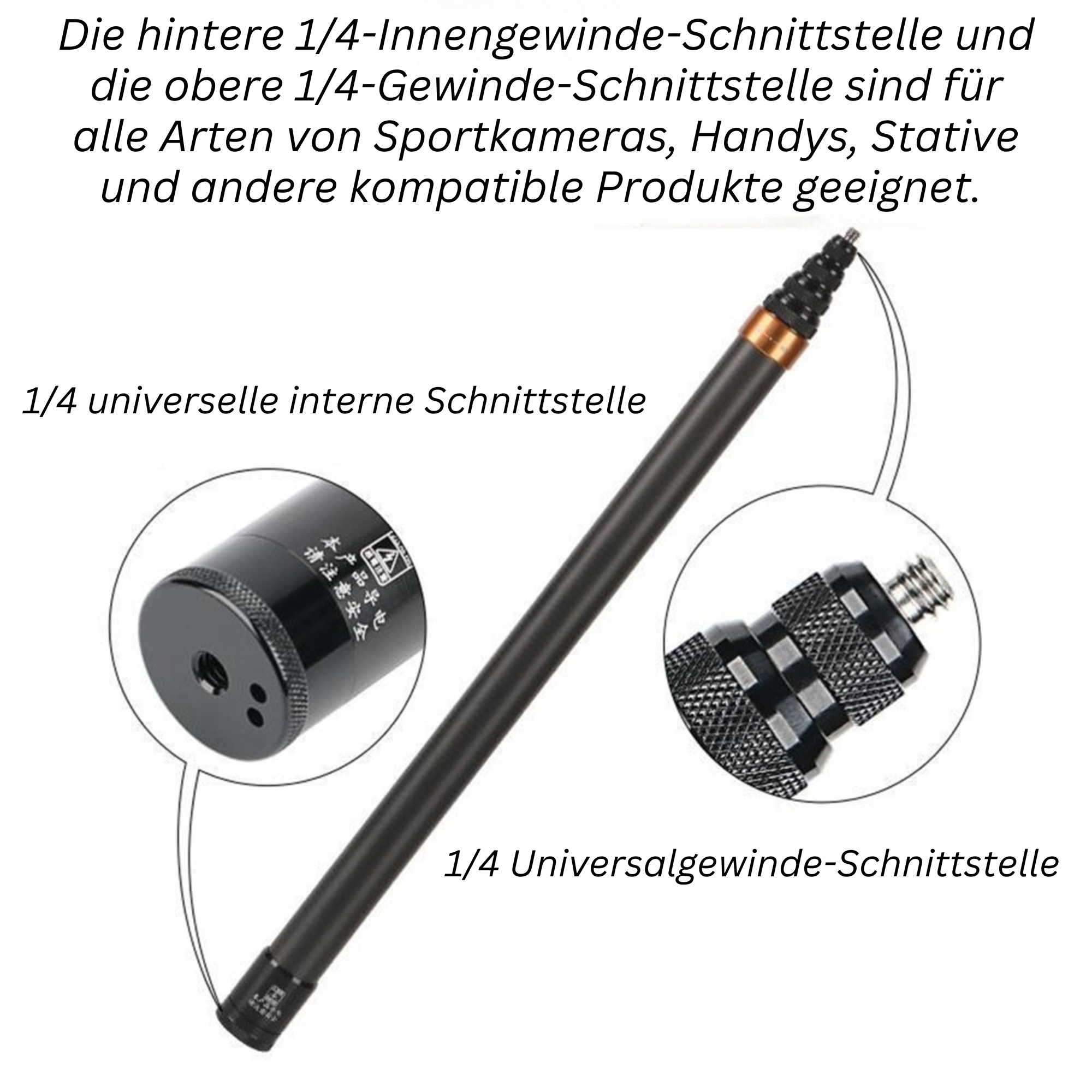 InstaFlair™️ I Unsichtbarer verlängerter Selfie-Stick für insta360