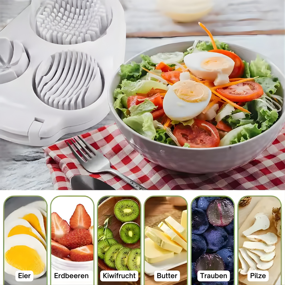 SliceMate™ - Multifunktionaler Eier-Schneider