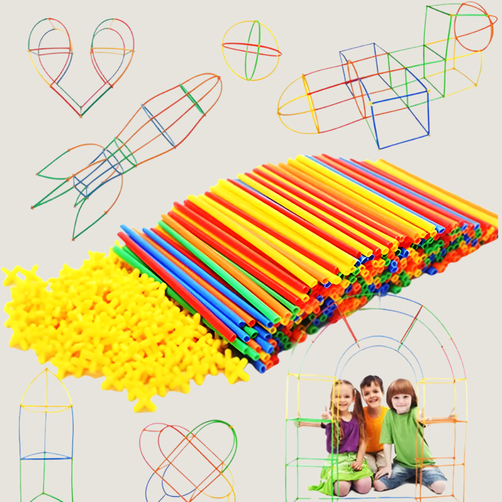 Strawtix™ - Stroh-Konstruktionsspielzeug-Satz