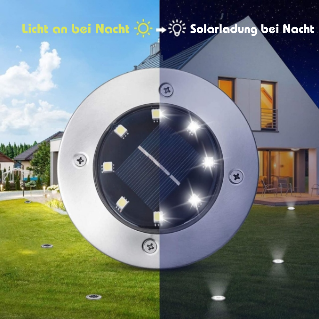 SolarGlow™ Wasserdichte solarbetriebene Gartenleuchten (1+1 GRATIS)