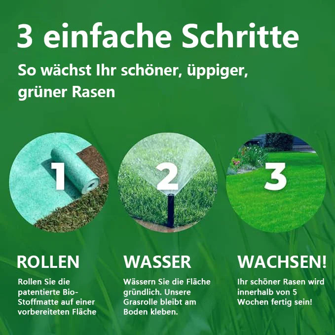 GrowMat™ Biologisch abbaubare Gras-Samenmatte