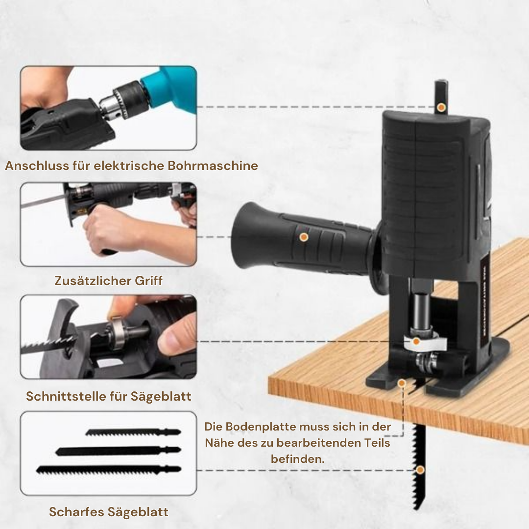HandiSaw™ Bohrer-Säge-Konverter