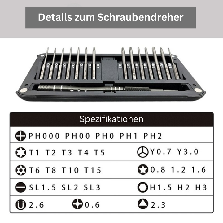 Multifix Pro™ - 30 in 1 Schraubendreher-Set