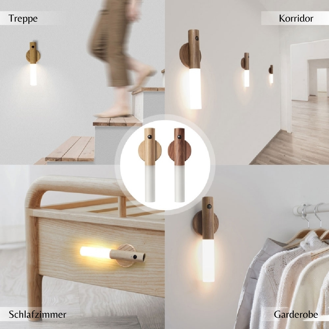 GlowLite™ Magnetische LED-Leuchte aus Holz