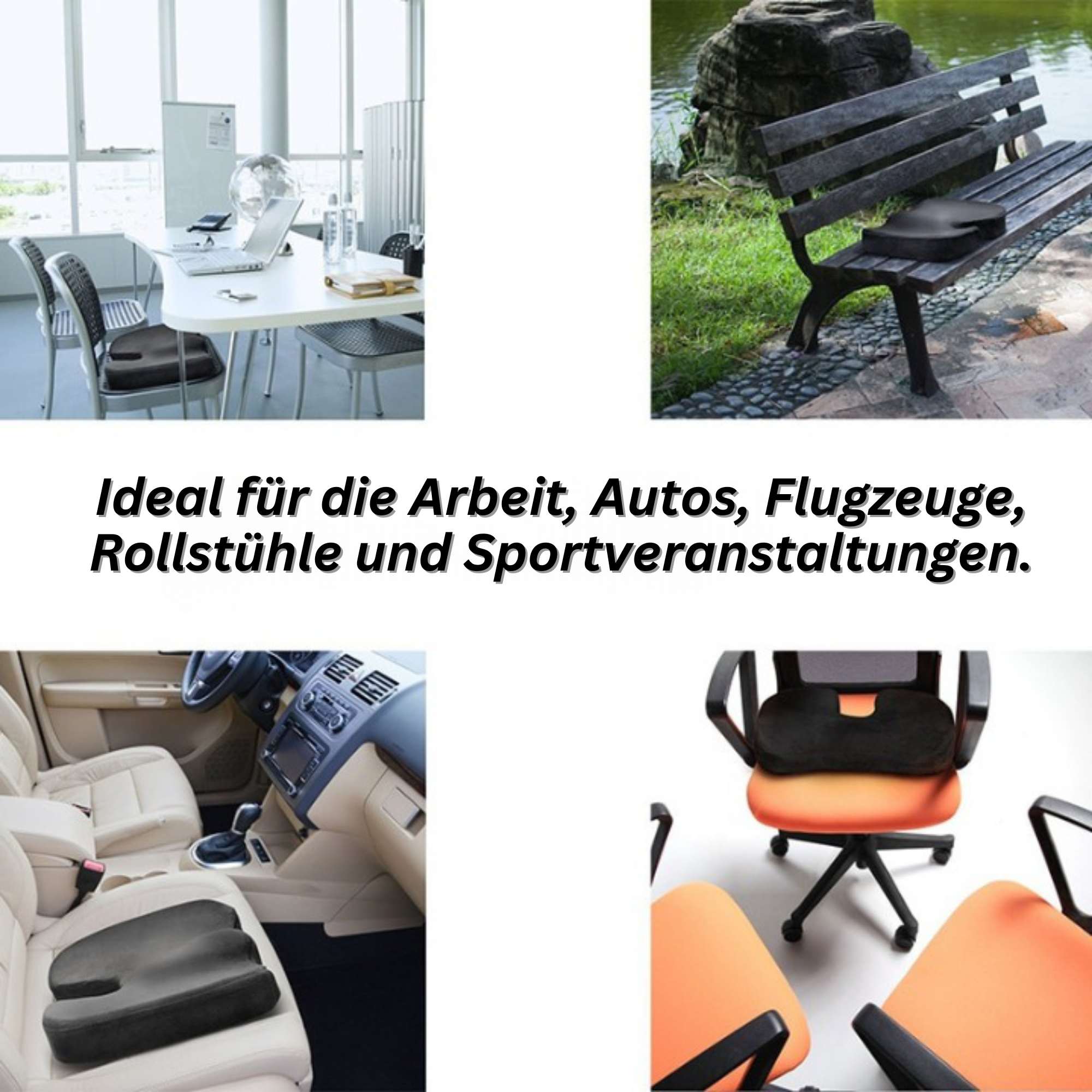 OrthoFoam™️ I Sitzkissen aus Memory-Schaumstoff