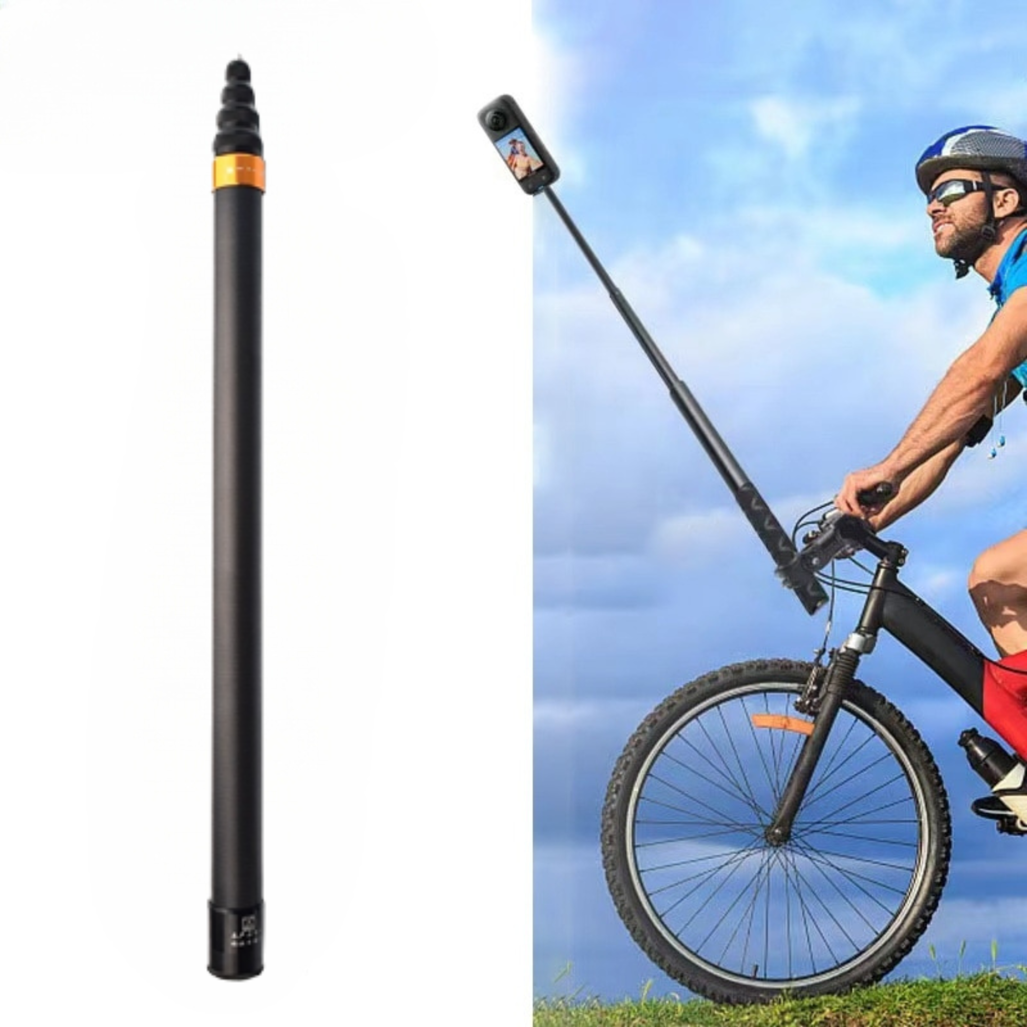 InstaFlair™️ I Unsichtbarer verlängerter Selfie-Stick für insta360