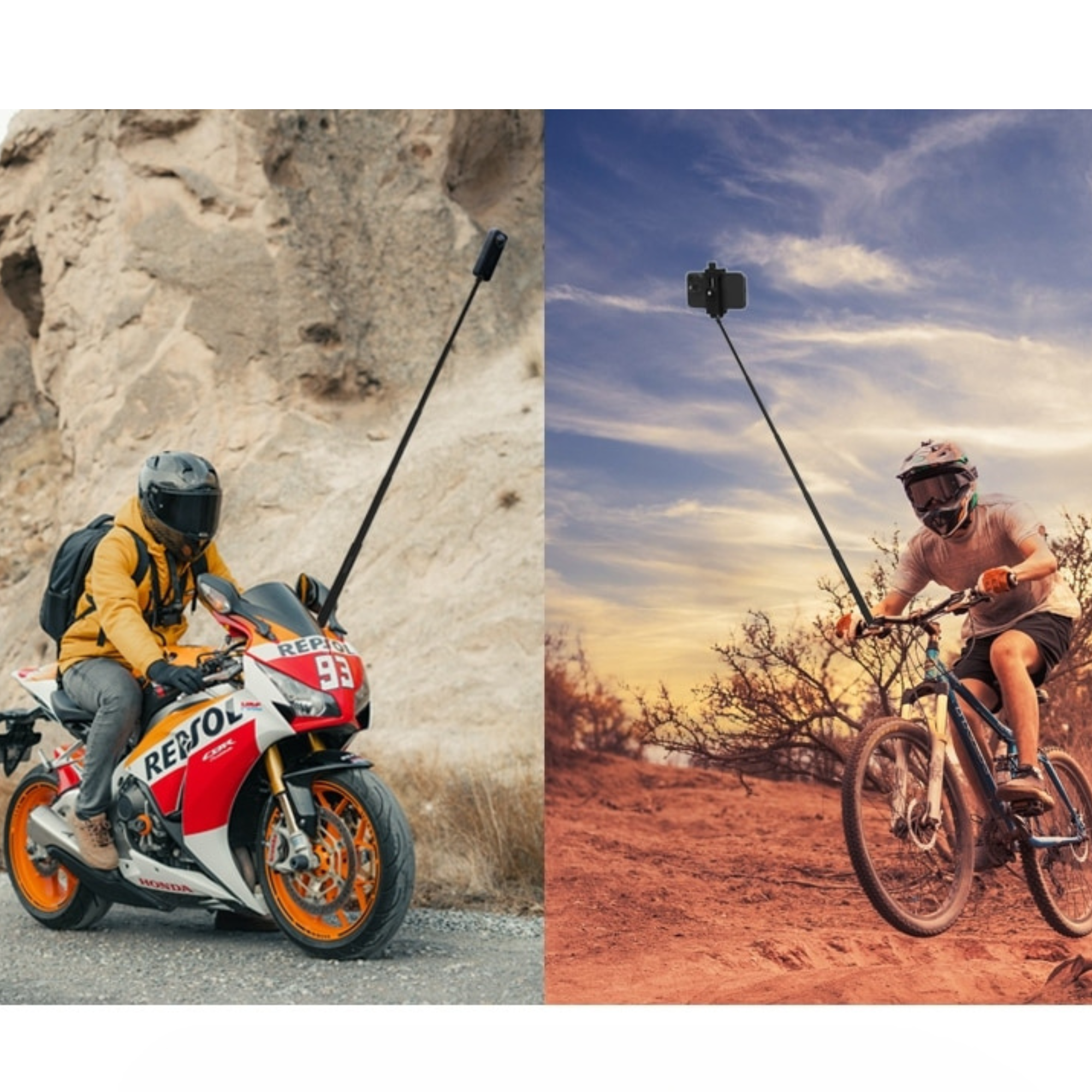 InstaFlair™️ I Unsichtbarer verlängerter Selfie-Stick für insta360