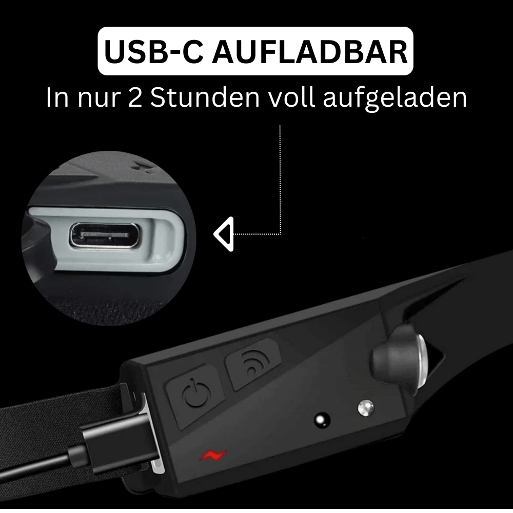 FlashWave™ - Aufladbarer LED-Kopflampe