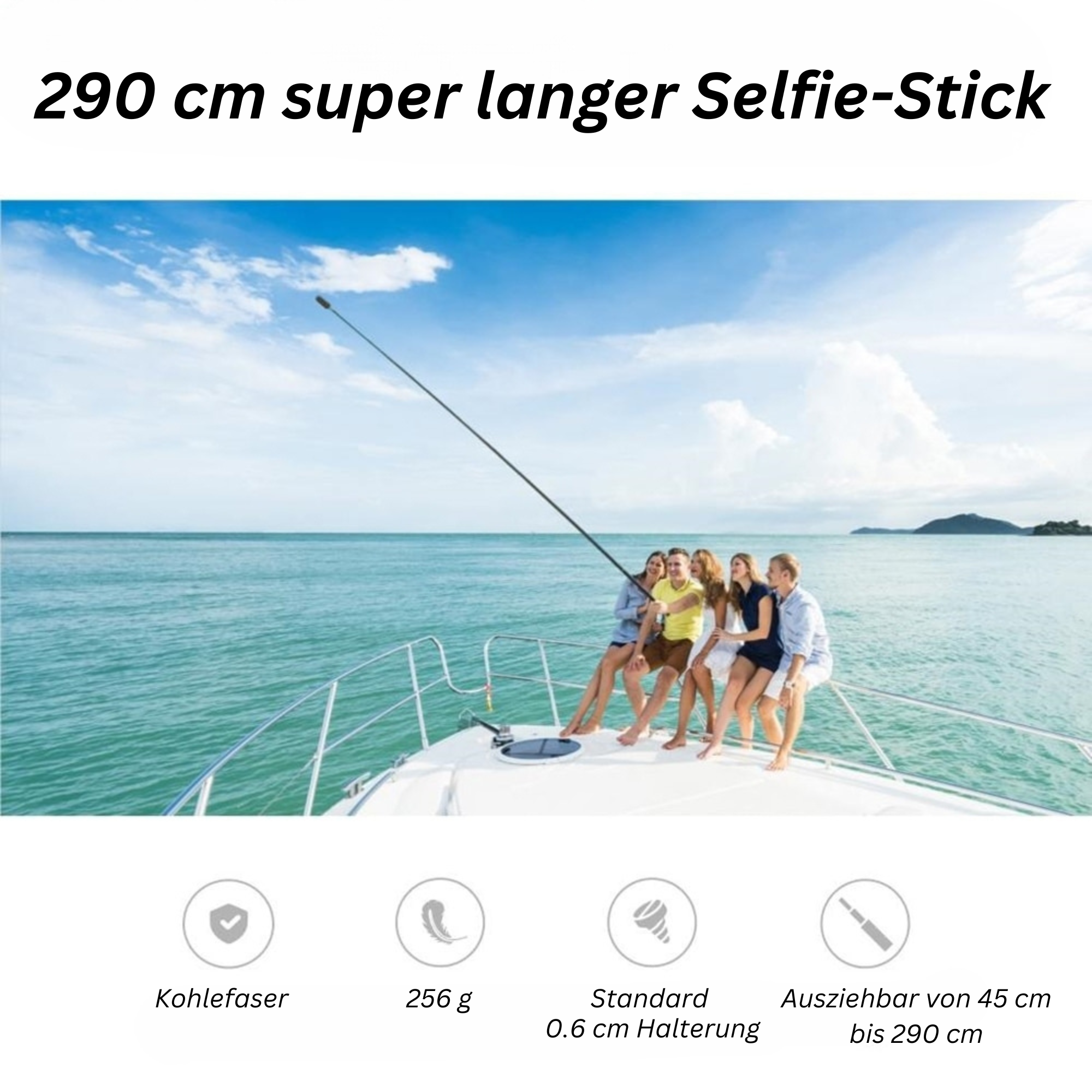 InstaFlair™️ I Unsichtbarer verlängerter Selfie-Stick für insta360