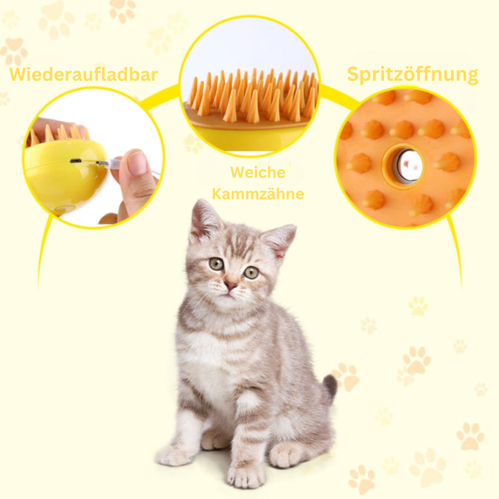 PetPure Spa™ - Aufladbare Dampf-Haustierbürste (1+1 GRATIS)