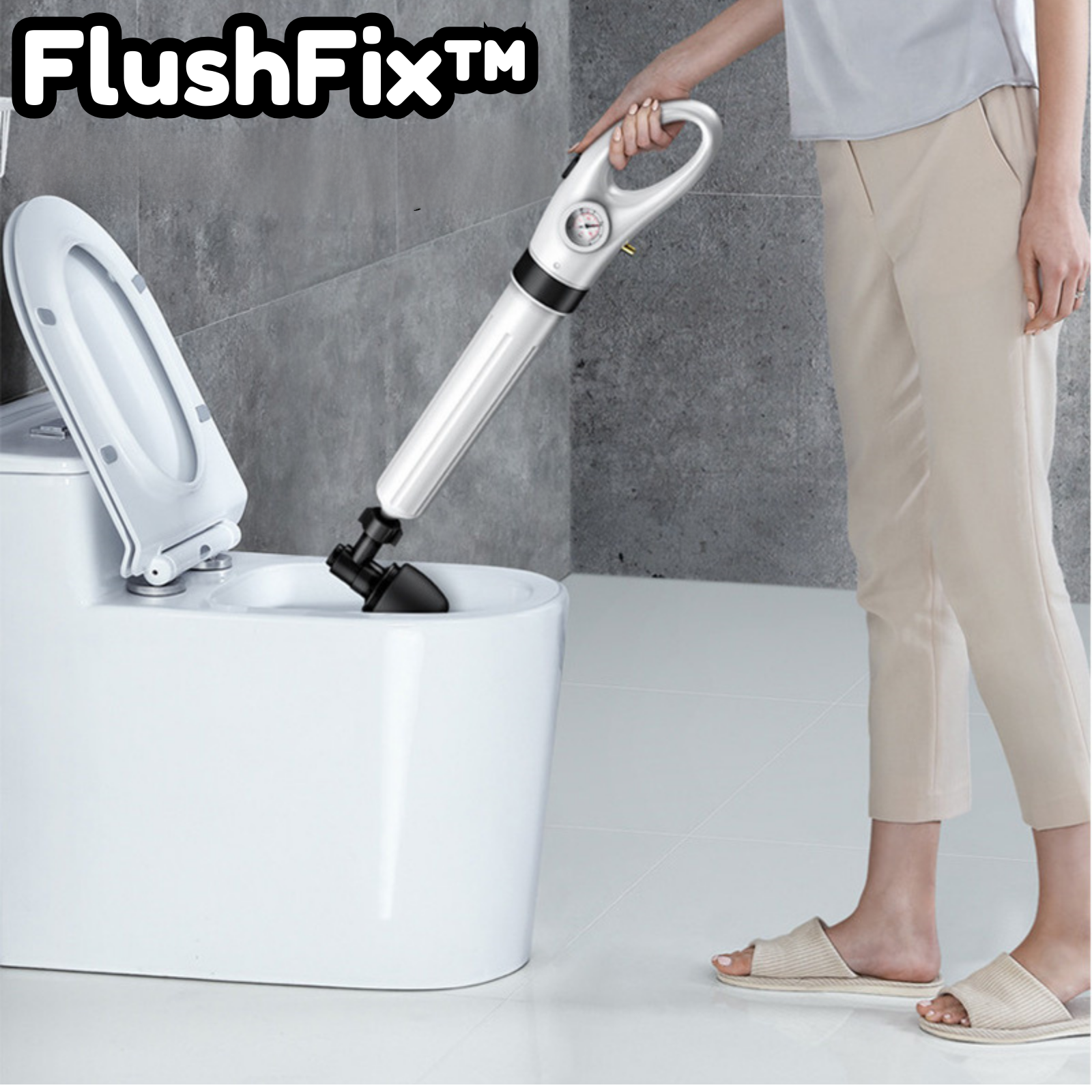 FlushFix™ - Luftbetriebener Hochdruck-Kolben