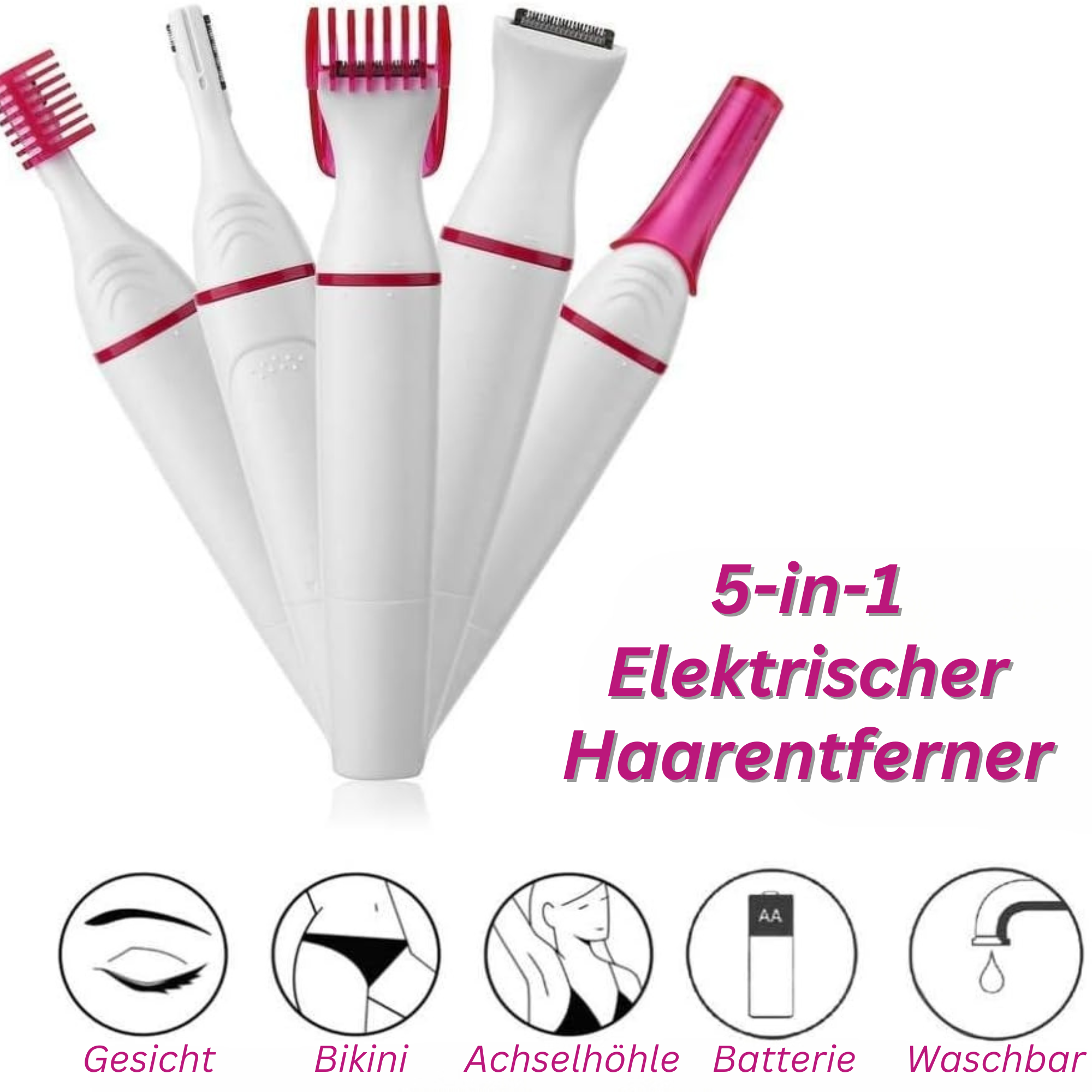 FemeGlow™️ I 5-in-1 Elektrischer Haarentferner