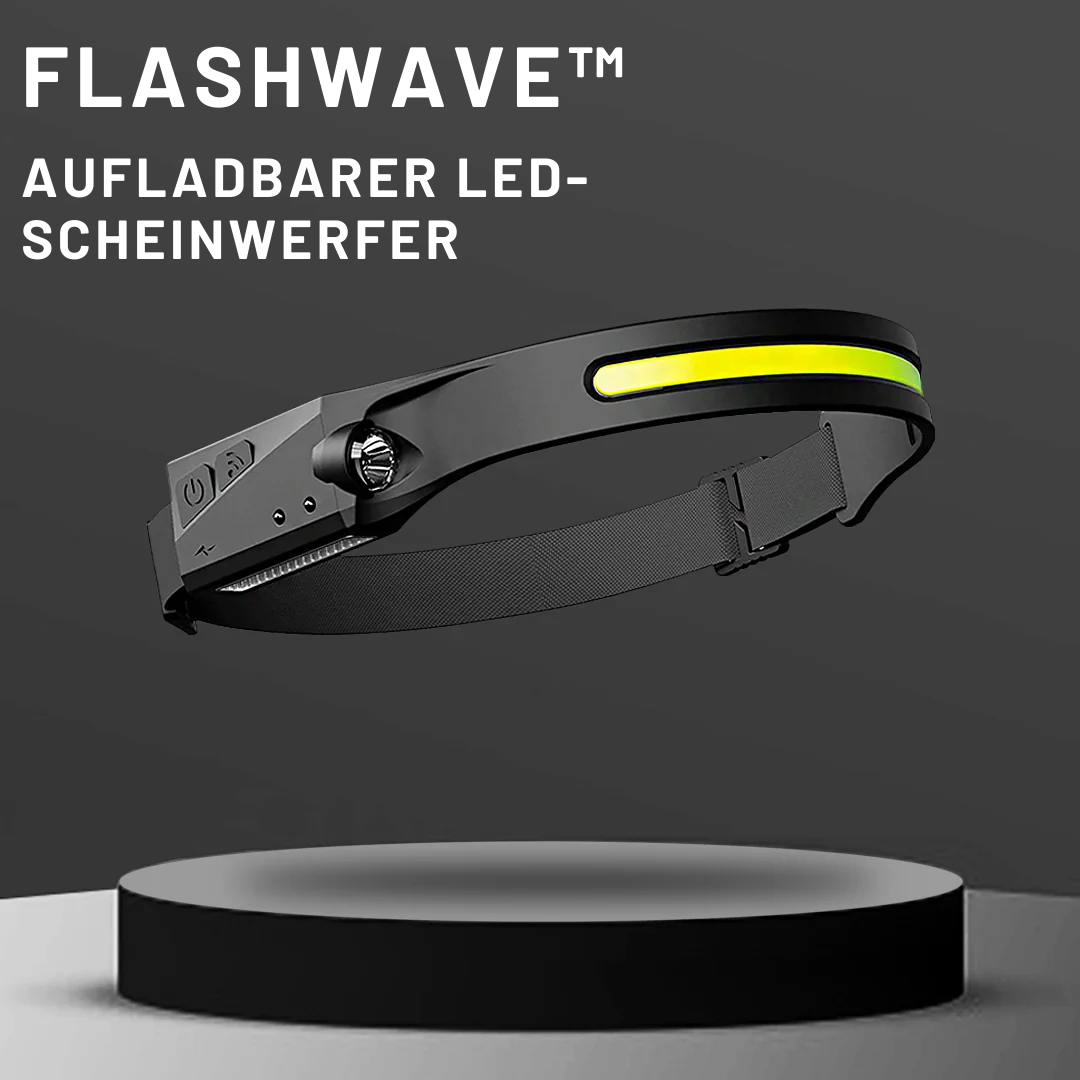 FlashWave™ - Aufladbarer LED-Kopflampe