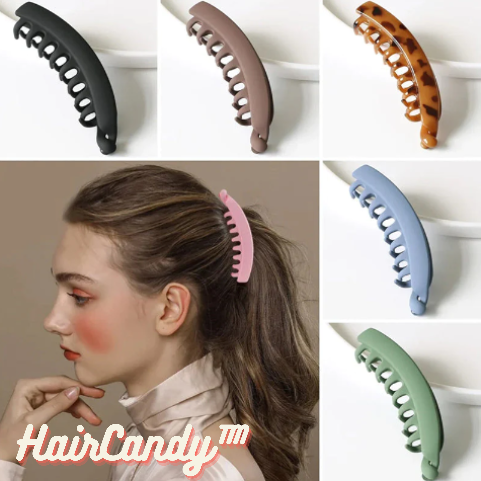 HairCandy™️ I 1 Satz Bananen-Haarspangen