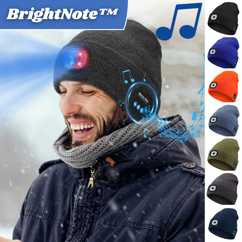 BrightNote™ - Strickmütze mit LED-Licht und Lautsprechern