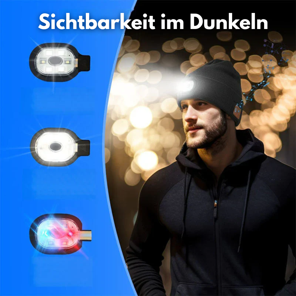 BrightNote™ - Strickmütze mit LED-Licht und Lautsprechern