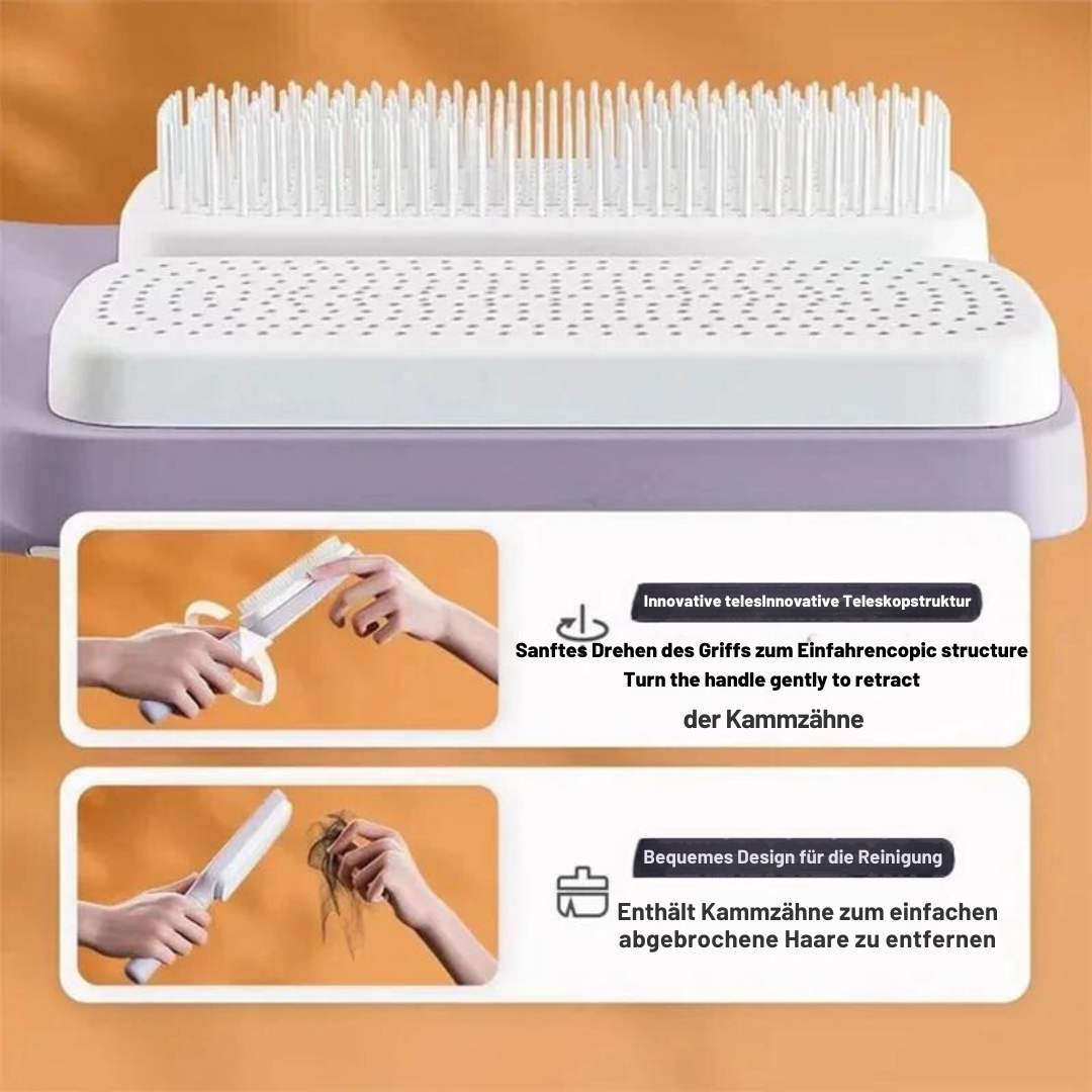 HaarLuxe™ Selbstreinigende Haarbürste