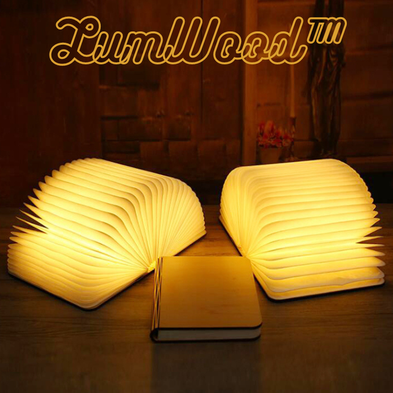 LumWood™ - 360° Buchlampe aus Holz