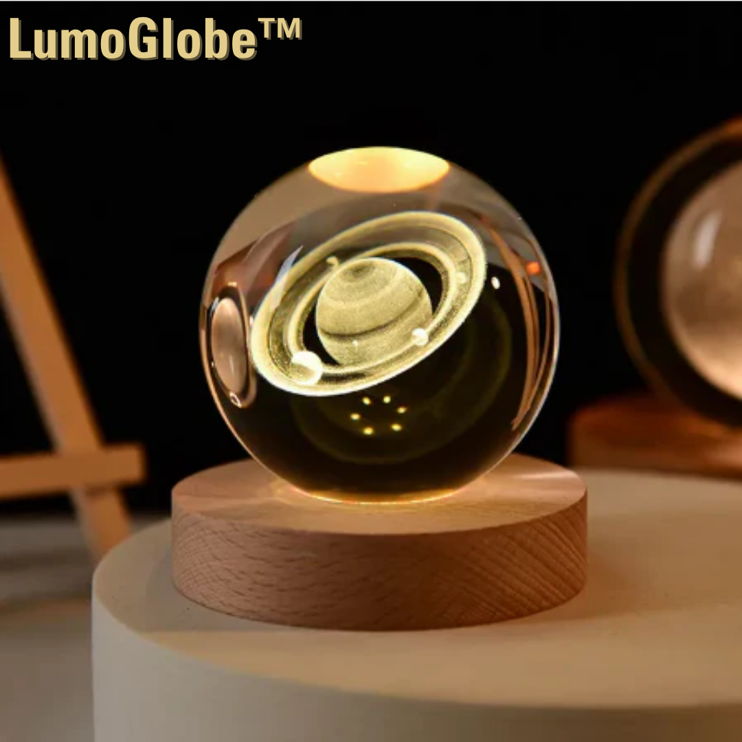 LumoGlobe™ 3D Graviertes Universum Lampe