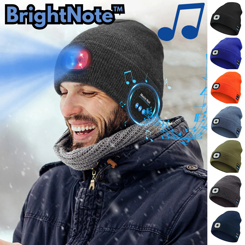 BrightNote™ - Strickmütze mit LED-Licht und Lautsprechern