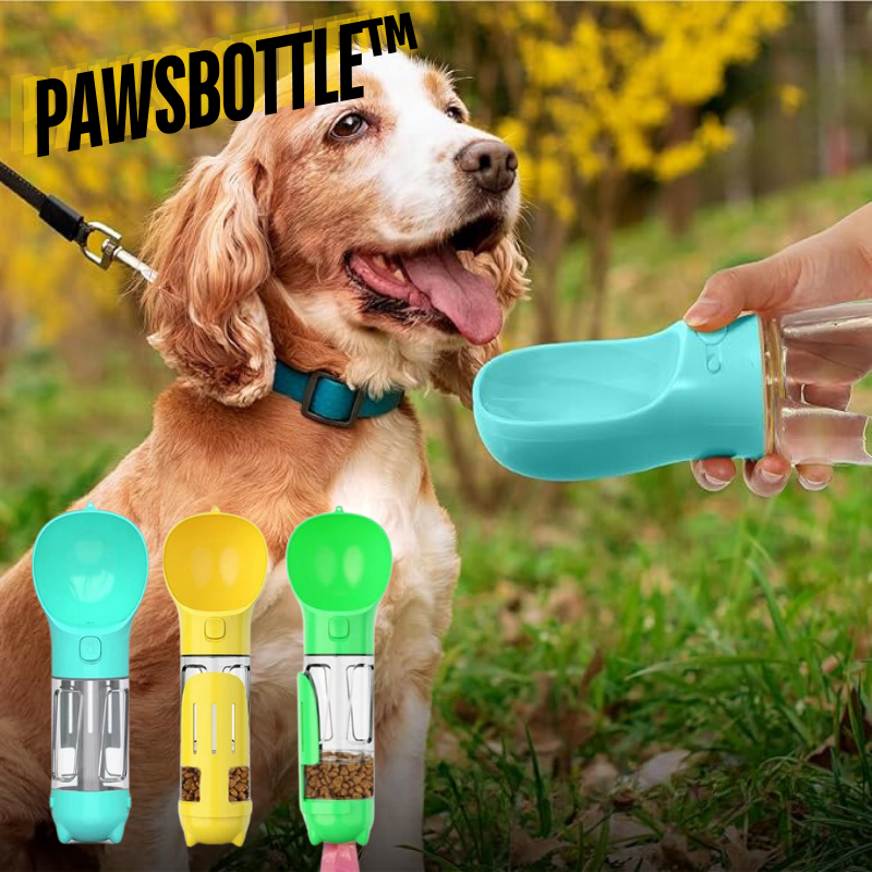 PawsBottle™ - 3-in-1 Tragbare Hunde-Flasche