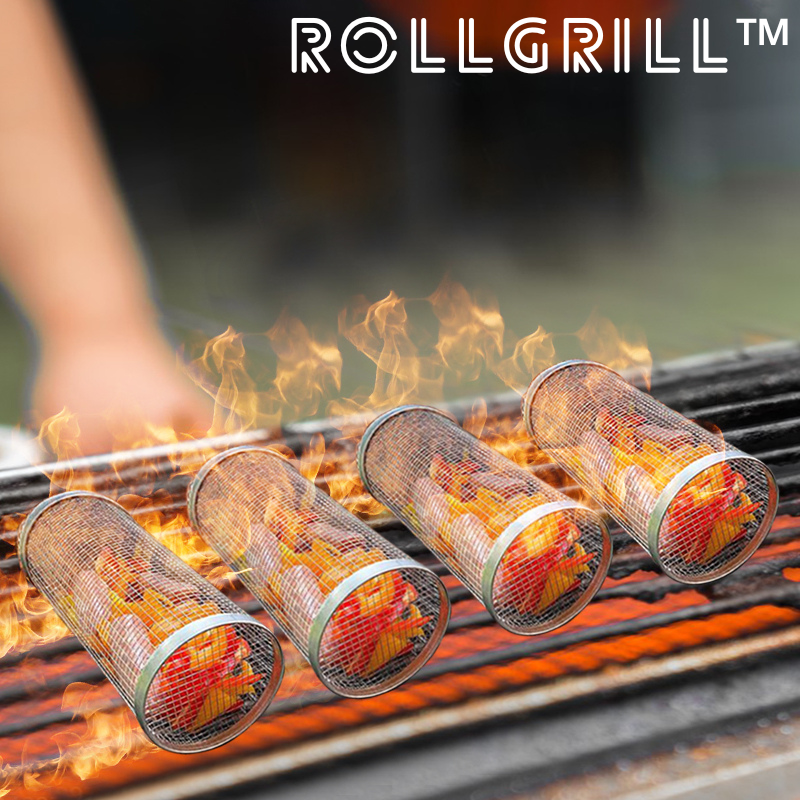 RollGrill™ - Rollender Grillkorb (2 Stück)