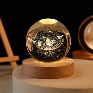 LumoGlobe™ 3D Graviertes Universum Lampe