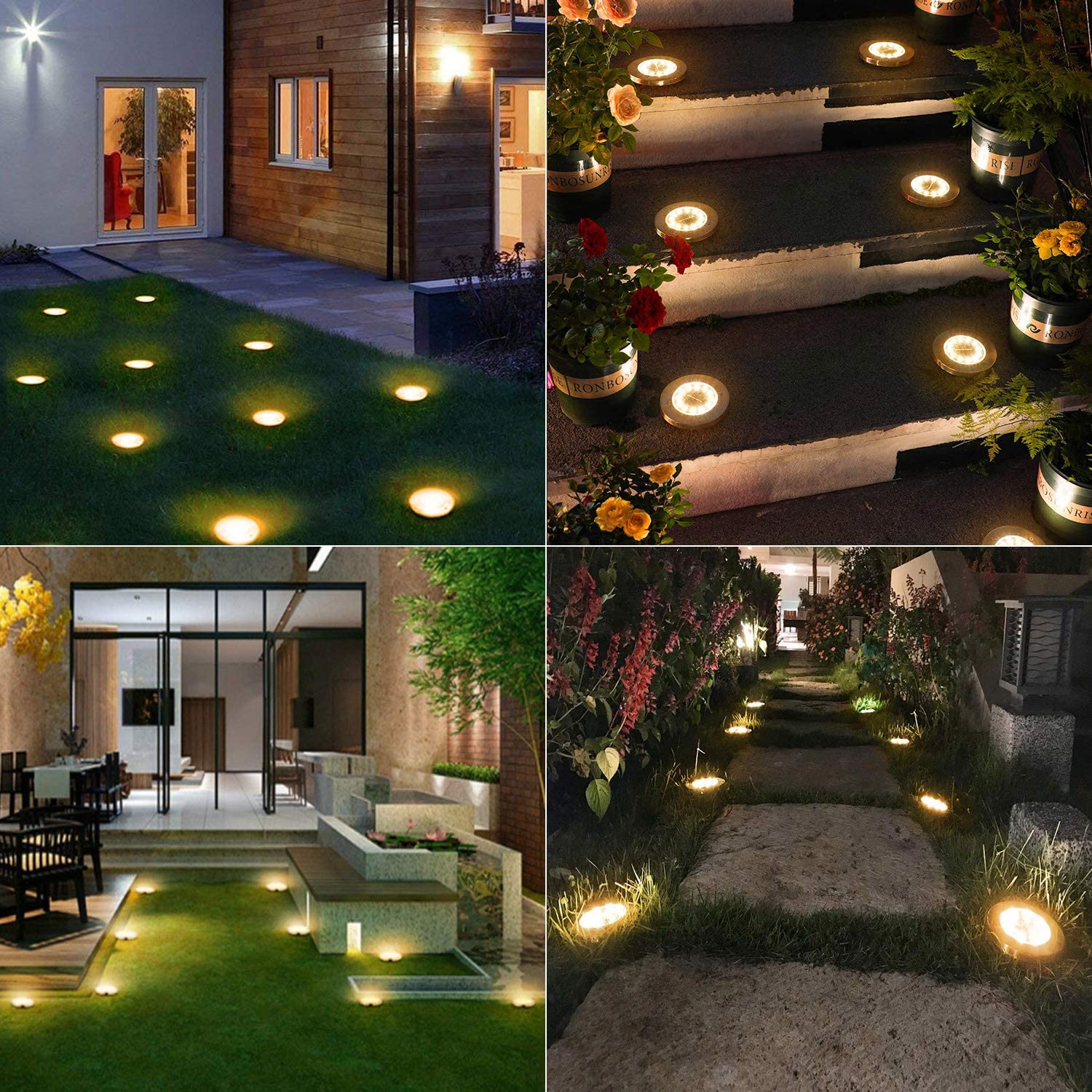 SolarGlow™ Wasserdichte solarbetriebene Gartenleuchten (1+1 GRATIS)