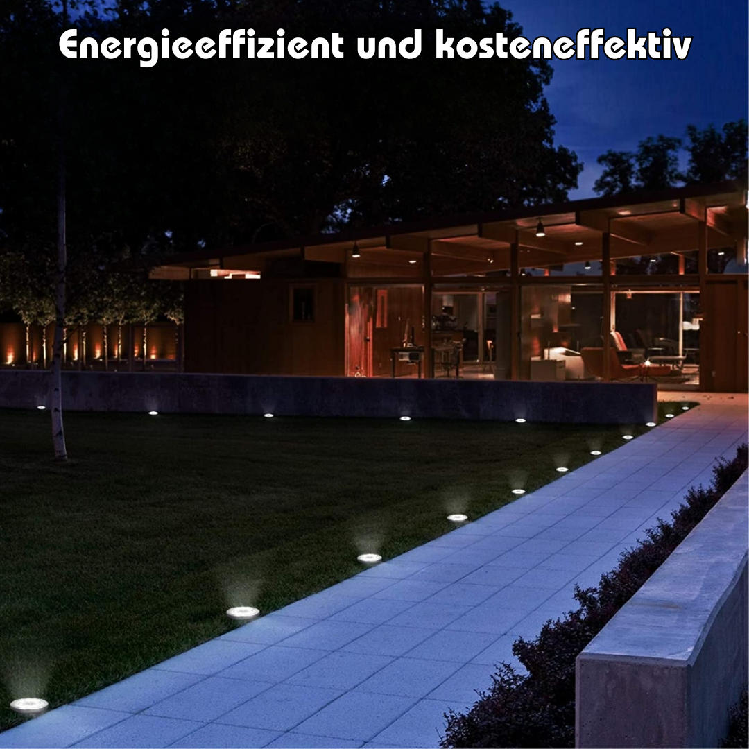 SolarGlow™ Wasserdichte solarbetriebene Gartenleuchten (1+1 GRATIS)