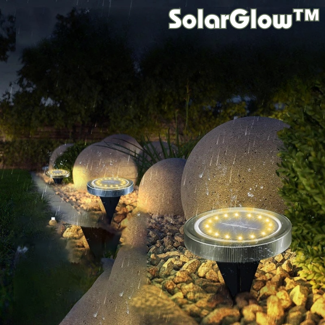 SolarGlow™ Wasserdichte solarbetriebene Gartenleuchten (1+1 GRATIS)