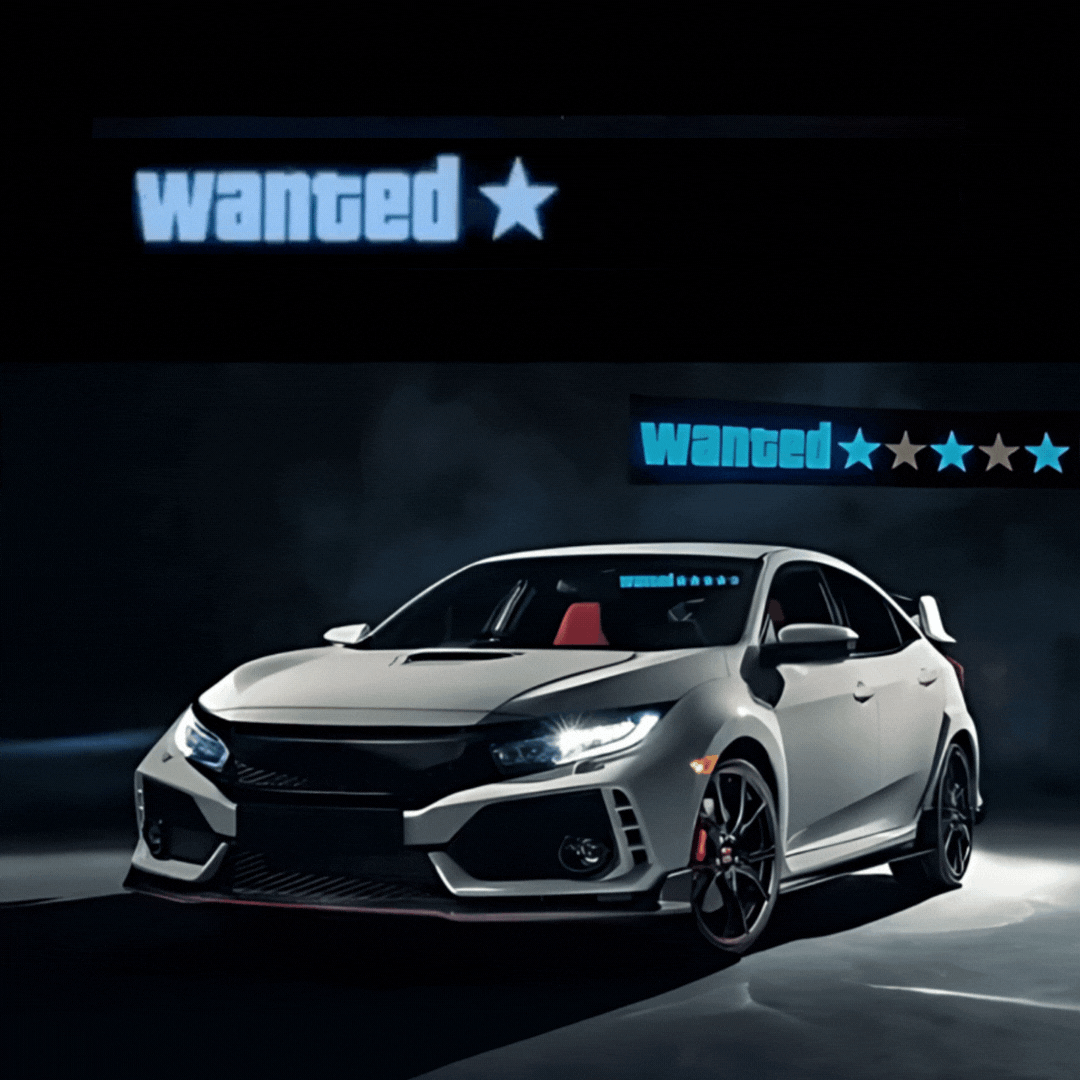 ThugLite™ LED Auto gesucht Aufkleber