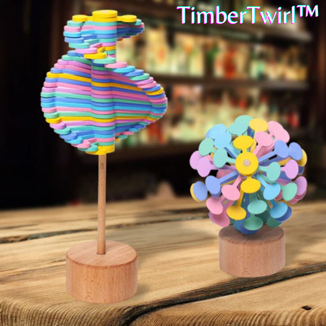 TimberTwirl™ Hölzernes Stressabbau-Spielzeug