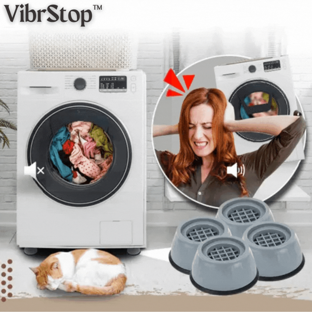 VibrStop™ Anti-Vibrations-Waschmaschinenstütze (4er-Satz)