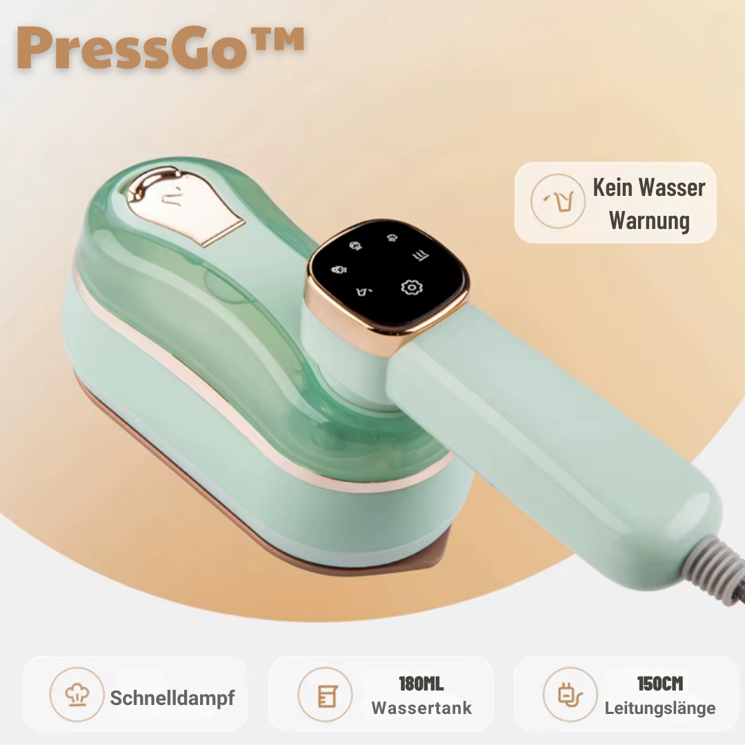 PressGo™ | Tragbarer Mini-Bekleidungsdampfer
