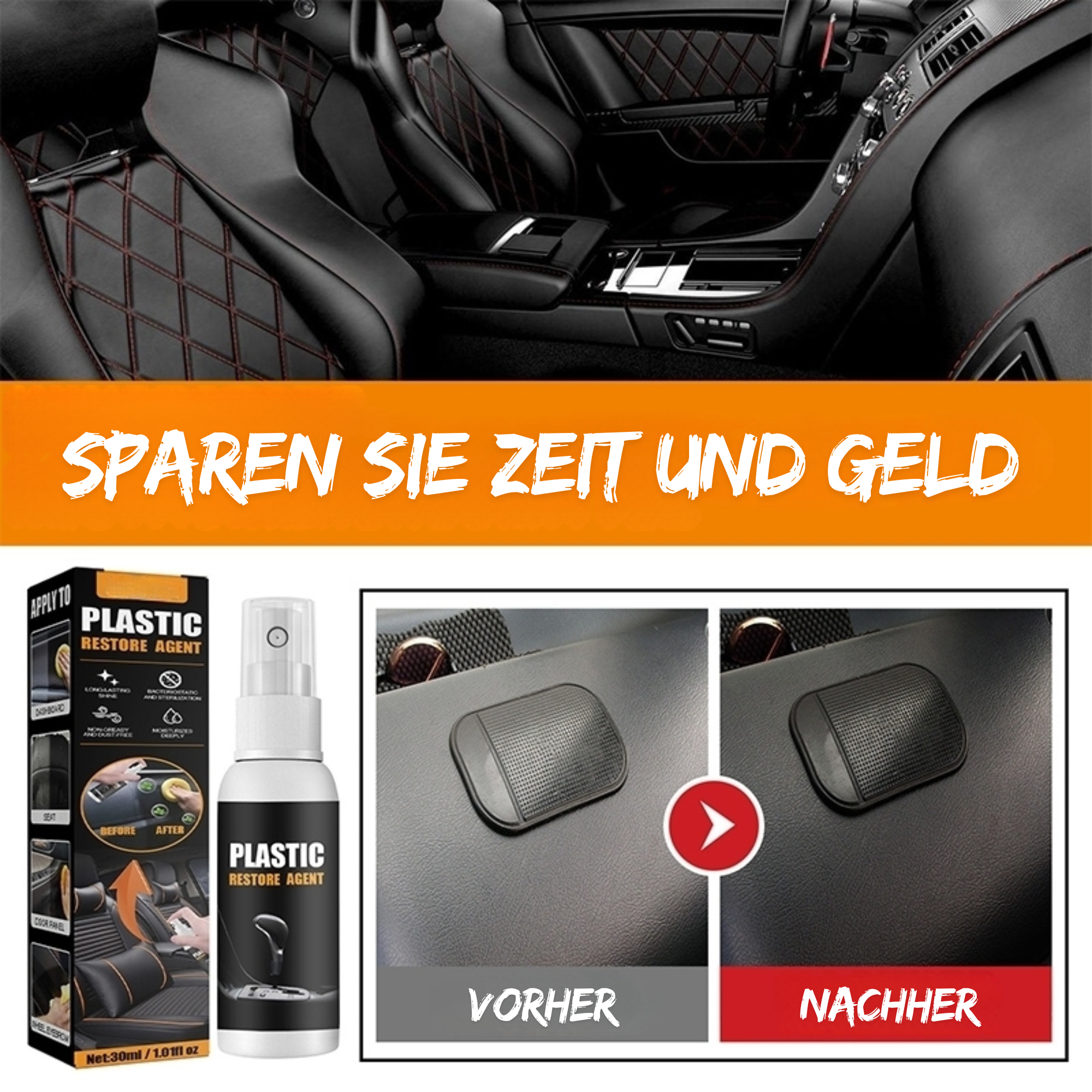 GlossiMax™ - Kunststoff- und Lederrestaurator (1+1 GRATIS)