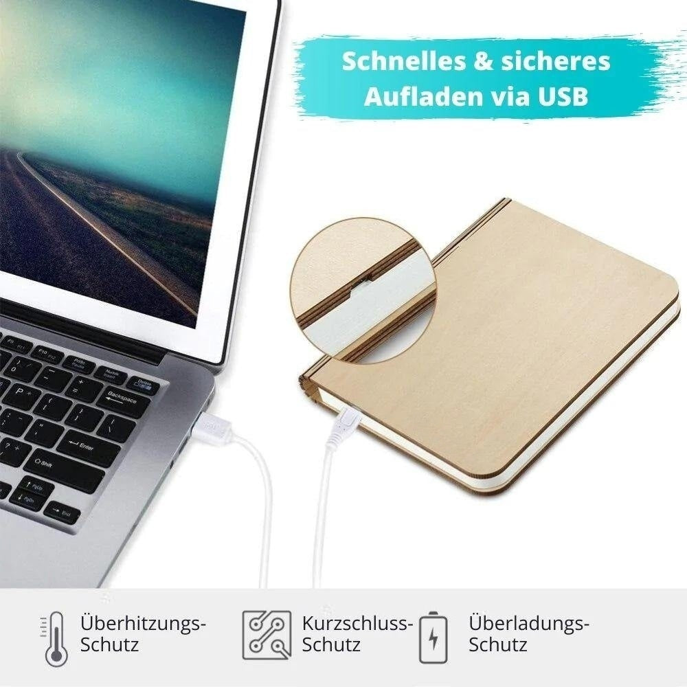 LumWood™ - 360° Buchlampe aus Holz